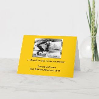 Bessie Coleman quote card card