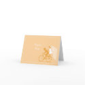 Besswax Yellow Bicycle Couple Thank You Note card