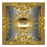 Best 50th Gold Birthday Party Personalized Invite