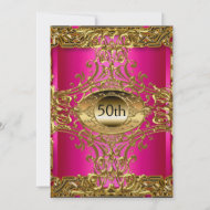 Best 50th Gold Hot Pink Birthday Party