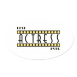 Best Actress Ever Oval Stickers