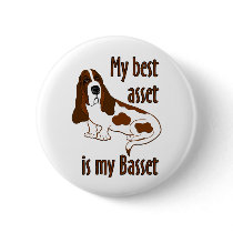 Best Asset Basset Hound Pin