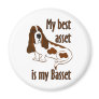 Best Asset Basset Hound Refrigerator Magnet