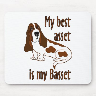 Best Asset Basset Hound Mouse Pad by CroughsCorners