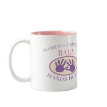 Best Baba Hands Down T-shirt mugs by Grandparentlove Best Baba Hands Down T-shirt mugs