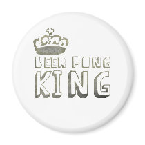 Best Beer Pong King Magnets