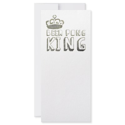 Best Beer Pong King Rack Card Template by Drinking_Shirts