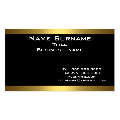 Best Black and Gold Business Cards (front side)