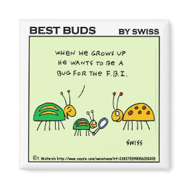 Best Buds Bug Gardening Fridge Magnet magnet
