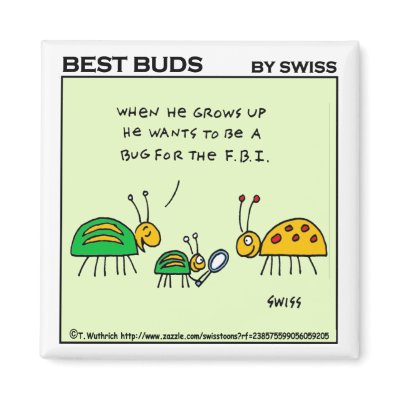 Best Buds Bug Gardening Fridge Magnet by Swisstoons