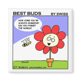Best Buds Cartoon Musical Bee Fridge Magnet magnet