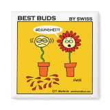 Best Buds Hayfever Flower Kitchen Magnet magnet