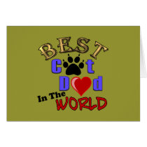 Best Cat Dad In The World for Father's Day Greeting Card