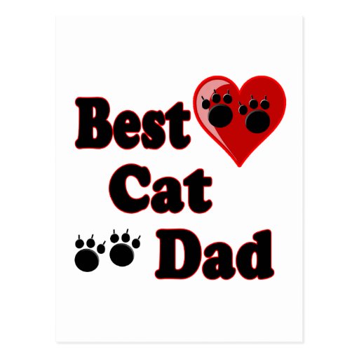Best Cat Dad Merchandise for Father's Postcards