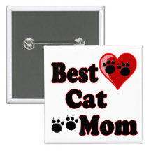 Best Cat Mom Merchandise for Mother's Button