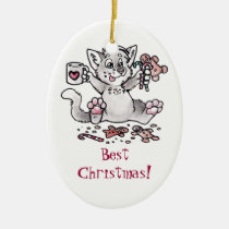 Best Christmas! Cat Ornament ornaments