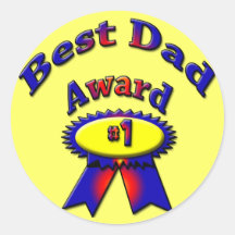 Best Dad Award - Choose background color Sticker
