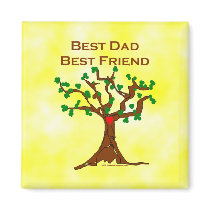 Best Dad Best Friend Fridge Magnet