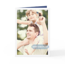 Best Dad Ever Custom Photo Modern Design Greeting Cards
