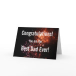 Best Dad Ever Father's Day Fireworks Greeting Card