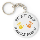 Best Dad Hands Down Gift Key Chain