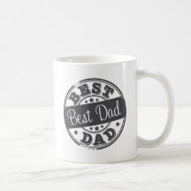 Best Dad - rubber stamp effect - Coffee Mug