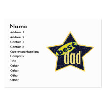 Best Dad Star 2 - Chubby Business Card Template
