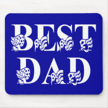 Best Dad with Flags White Text Mouse Pads