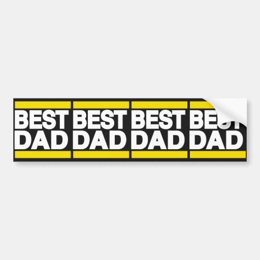 Best Dad Yellow Bumper Sticker Zazzle