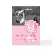 Best Daddy Award (Pink) Greeting Cards