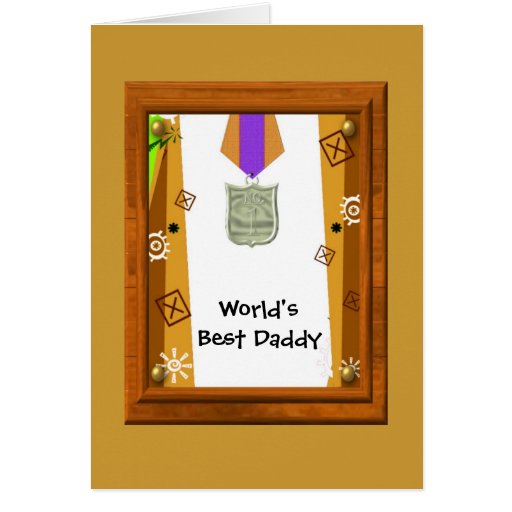 Best Daddy Medal Card