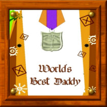 Best Daddy Medal T-Shirt by elenaind Best Daddy Medal T-Shirt