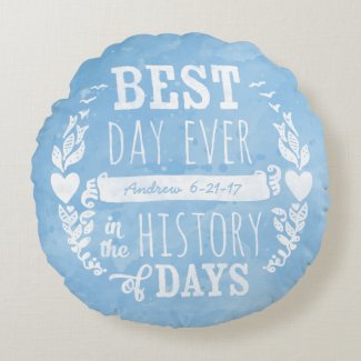 Best Day Ever Watercolor, Baby Boy Birthday