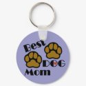 Best Dog Mom Key Chain with Dog Paws Merchandise keychains