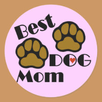 Best Dog Mom with Dog Paws Merchandise stickers