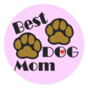 Best Dog Mom with Dog Paws Merchandise stickers
