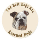 Best Dogs Are Rescued (Bulldog) Stickers