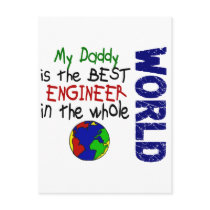 Best Engineer In World 2 (Daddy) Postcards
