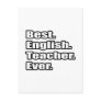 Best English Teacher Ever Post Card