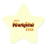 Best Firefighter Ever Star Sticker