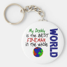 Best Fireman In World 2 (Daddy) Keychain