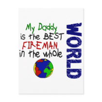 Best Fireman In World 2 (Daddy) postcards