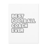 Best Football Coach Ever Postcard
