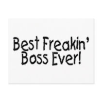 Best Freakin Boss Ever postcards