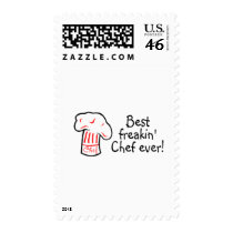 Best Freakin Chef Ever Postage Stamp