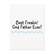 Best Freakin God Father Ever Post Cards