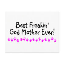 Best Freakin God Mother Ever Postcards