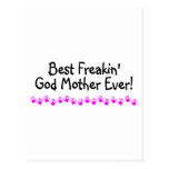 Best Freakin God Mother Ever Postcard