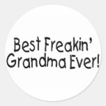Best Freakin Grandma Ever (Black) Sticker
