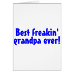 Best Freakin Grandpa Ever Blue Greeting Cards